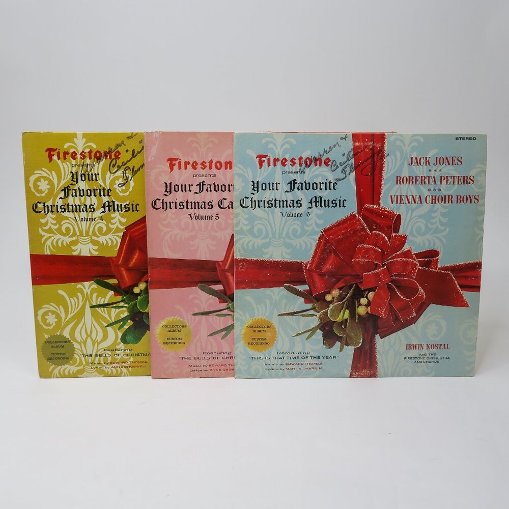 Firestone Your Favorite Christmas Music Carols 3 LP Vinyl Records